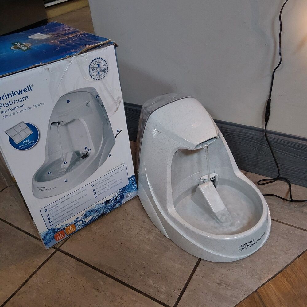 PetSafe Drinkwell Platinum Pet, Cat and Dog Water Fountain - PWW00-13703